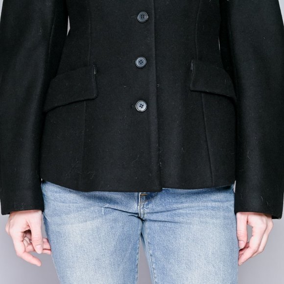 709. NOMINATE Milano Black Wool-Blend Jacket NWT Small - Picture 3 of 7